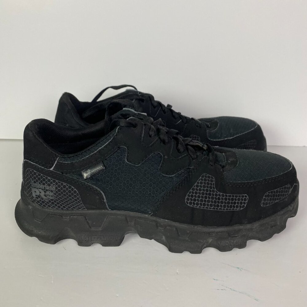 Timberland PRO Powertrain Alloy Safety Toe Shoes Men's 8M Black Lace Up 8 M Work